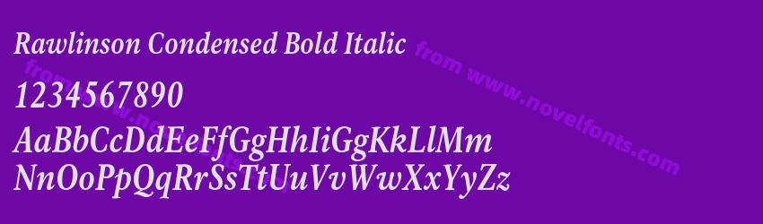 Rawlinson Condensed Bold ItalicPreview