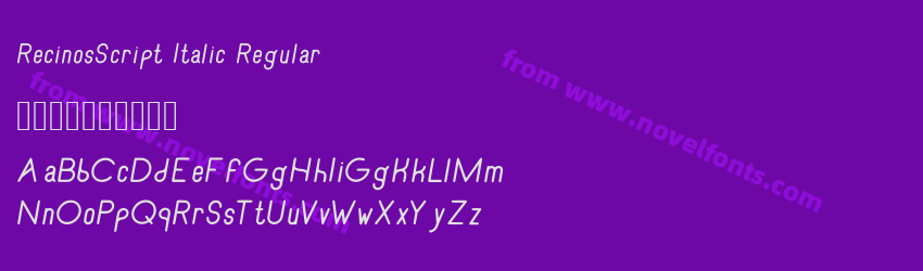 RecinosScript Italic RegularPreview