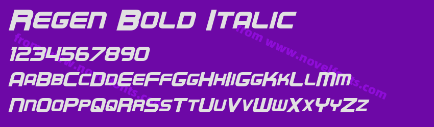 Regen Bold ItalicPreview