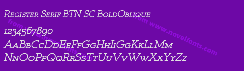 Register Serif BTN SC BoldObliquePreview Register Serif BTN SC BoldObliquePreview
