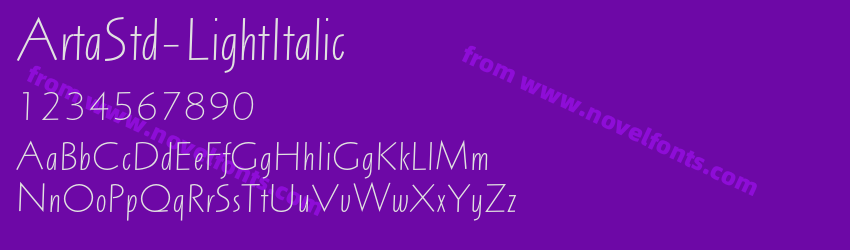 ArtaStd-LightItalicPreview