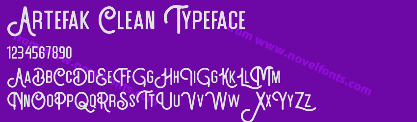 Artefak Clean TypefacePreview