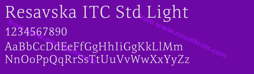 Resavska ITC Std LightPreview