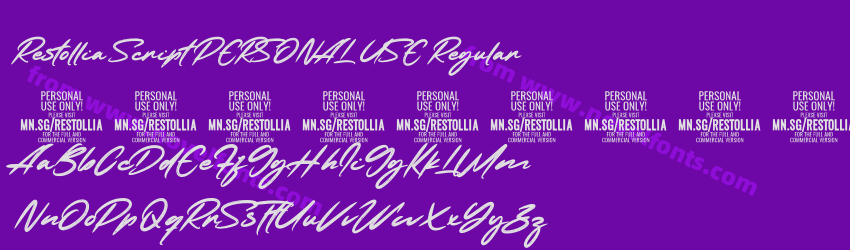 Restollia Script PERSONAL USE RegularPreview