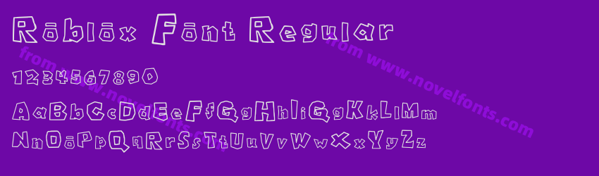 Roblox Font RegularPreview