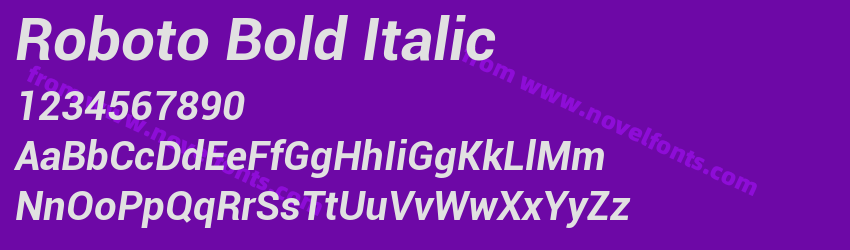 Roboto Bold ItalicPreview