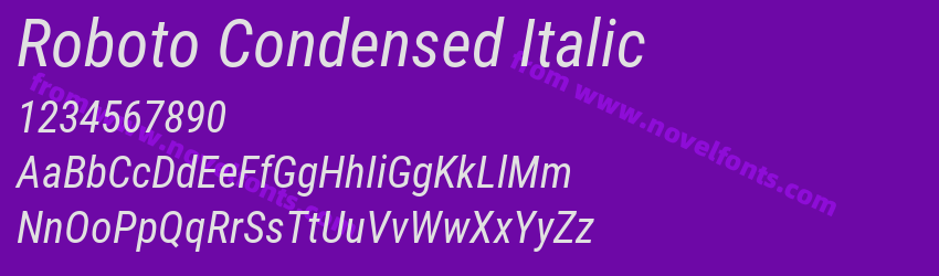 Roboto Condensed ItalicPreview