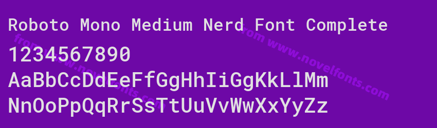 Roboto Mono Medium Nerd Font CompletePreview