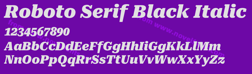 Roboto Serif Black ItalicPreview