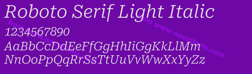 Roboto Serif Light ItalicPreview