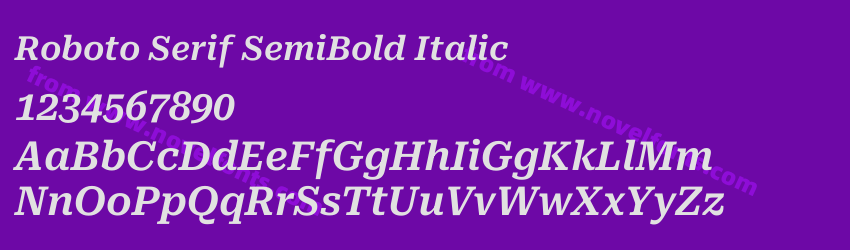 Roboto Serif SemiBold ItalicPreview