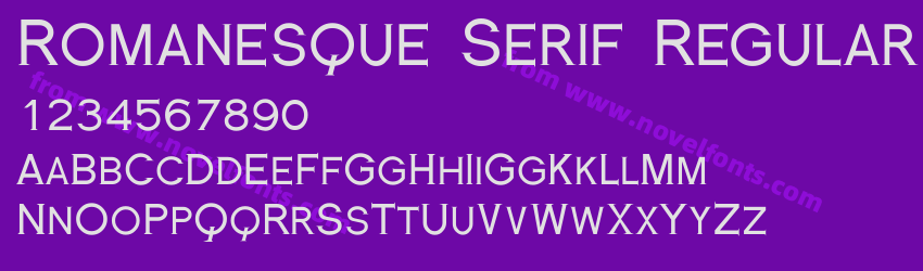 Romanesque Serif RegularPreview