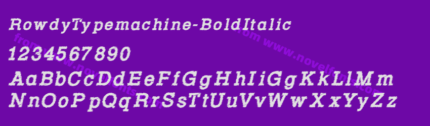 RowdyTypemachine-BoldItalicPreview