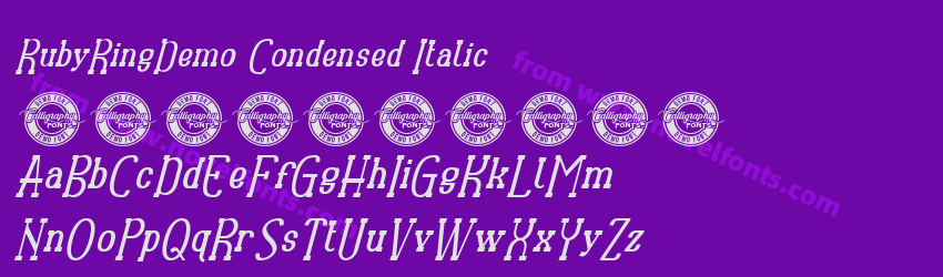 RubyRingDemo Condensed ItalicPreview