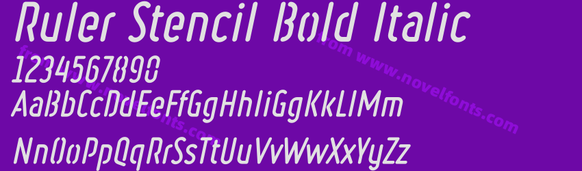 Ruler Stencil Bold ItalicPreview