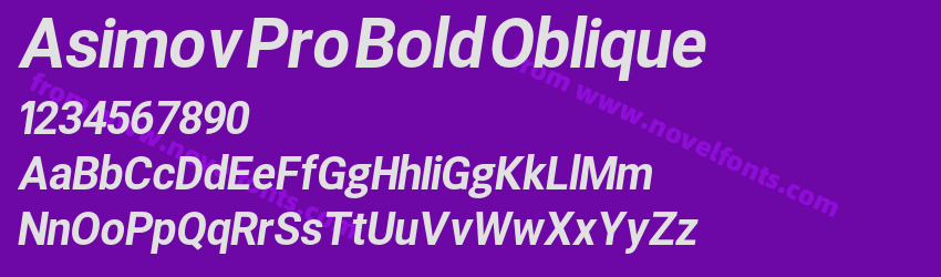 Asimov Pro Bold ObliquePreview