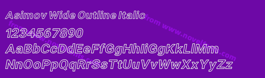 Asimov Wide Outline ItalicPreview