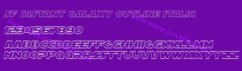 SF Distant Galaxy Outline ItalicPreview