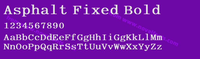Asphalt Fixed BoldPreview