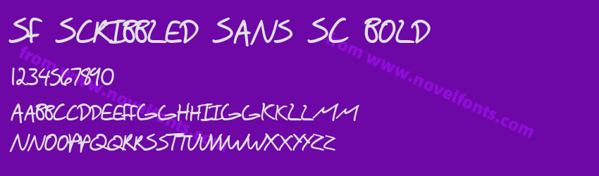 SF Scribbled Sans SC BoldPreview