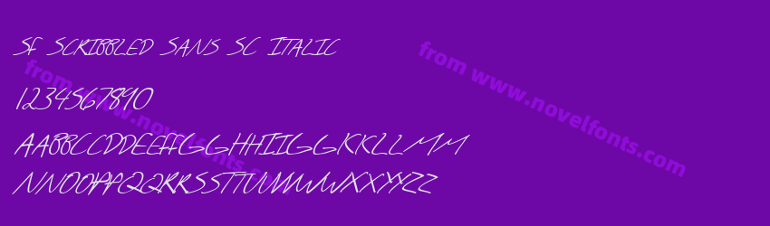 SF Scribbled Sans SC ItalicPreview