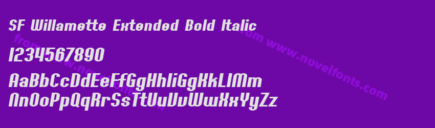 SF Willamette Extended Bold ItalicPreview