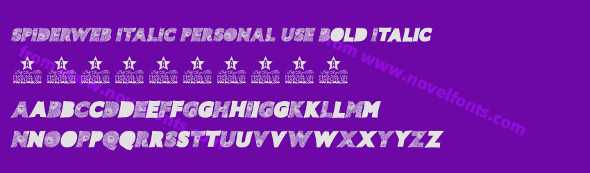 SPIDERWEB ITALIC PERSONAL USE Bold ItalicPreview