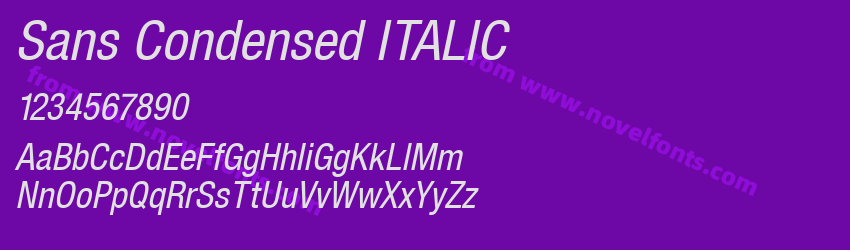 Sans Condensed ITALICPreview