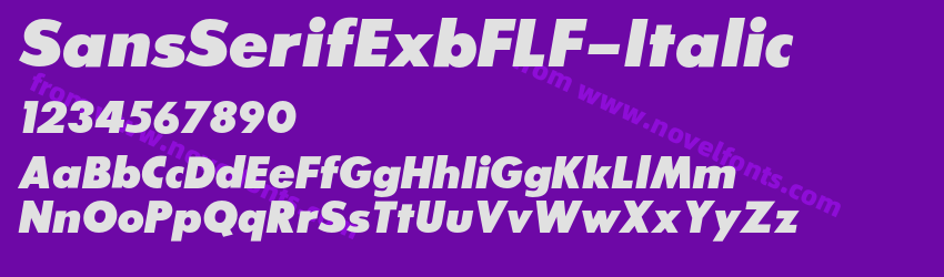 Sans Serif ExbFLF ItalicPreview