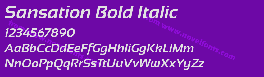 Sansation Bold ItalicPreview