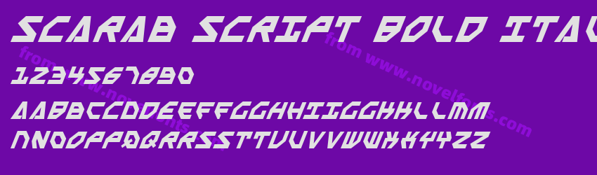 Scarab Script Bold ItalicPreview