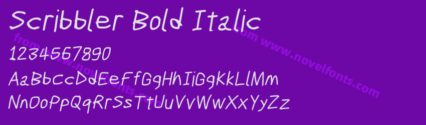 Scribbler Bold ItalicPreview