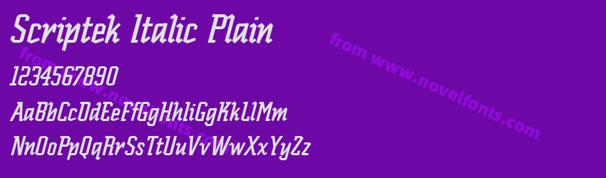 Scriptek Italic PlainPreview