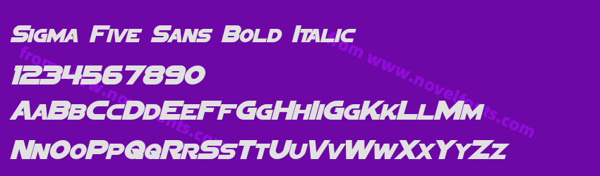 Sigma Five Sans Bold ItalicPreview