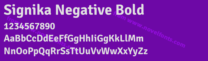 Signika Negative BoldPreview