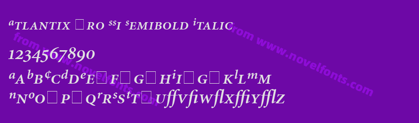 Atlantix Pro SSi Semibold ItalicPreview