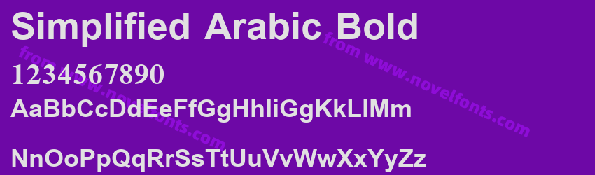 Simplified Arabic BoldPreview