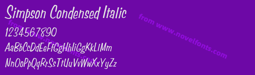 Simpson Condensed ItalicPreview