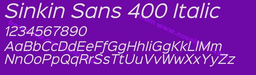 Sinkin Sans 400 ItalicPreview