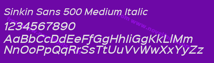 Sinkin Sans 500 Medium ItalicPreview