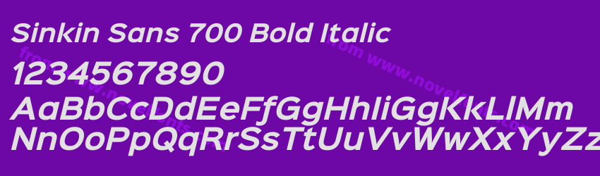 Sinkin Sans 700 Bold ItalicPreview