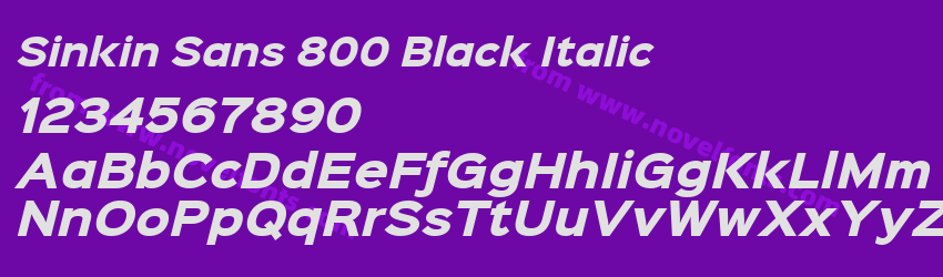 Sinkin Sans 800 Black ItalicPreview