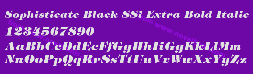 Sophisticate Black SSi Extra Bold ItalicPreview