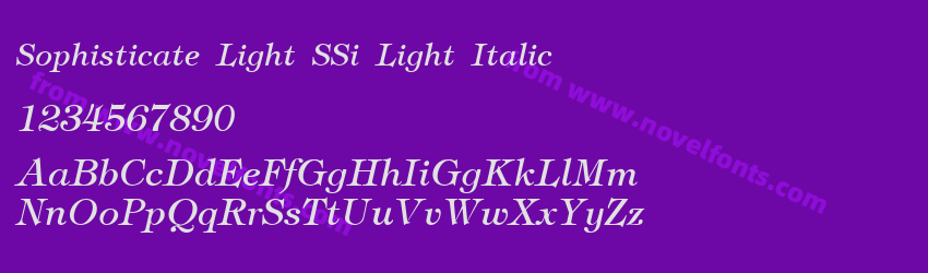 Sophisticate Light SSi Light ItalicPreview