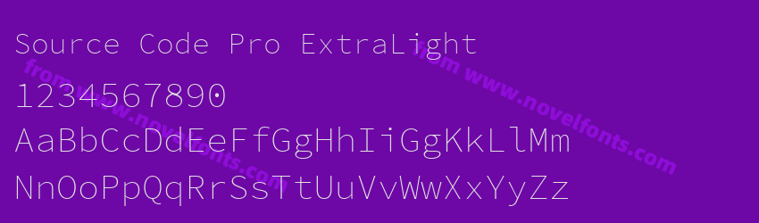 Source Code Pro ExtraLightPreview
