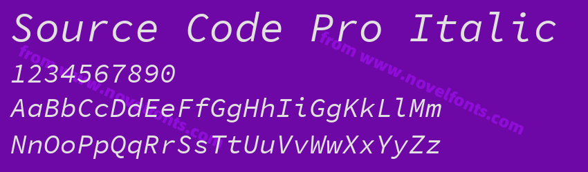 Source Code Pro ItalicPreview