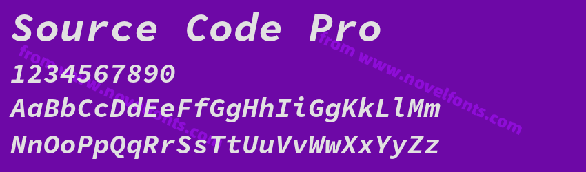 Source Code Pro Bold ItalicPreview