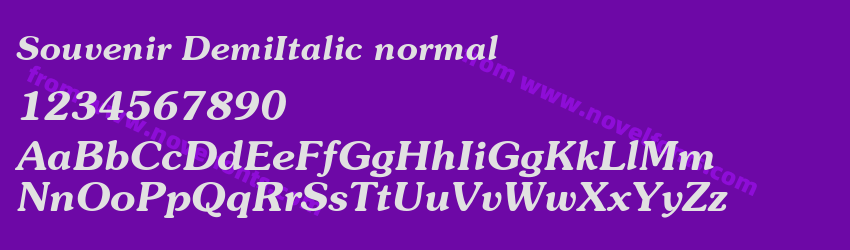 Souvenir DemiItalic normalPreview