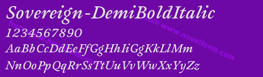 Sovereign Demi Bold ItalicPreview