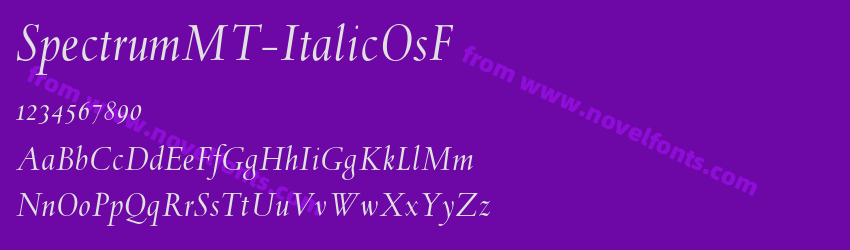 SpectrumMT Italic OsFPreview